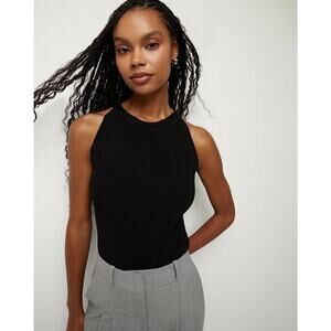 NWT Veronica Beard Moulin Tank Top in Black Size XS